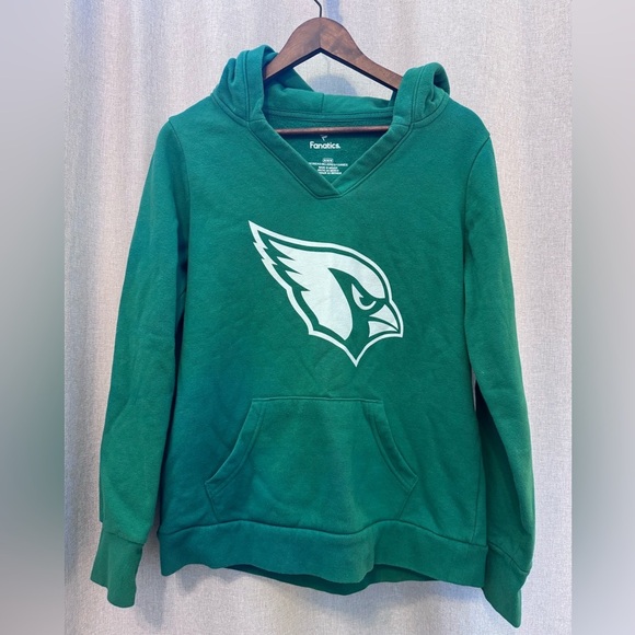 Women’s Fanatics Kelly Green NFL Arizona Cardinal’s Pullover Hoodie Medium - Picture 4 of 16